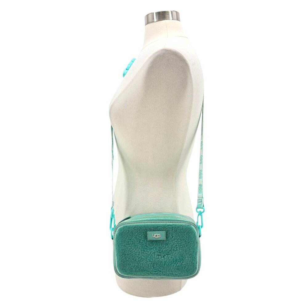 UGG Janey II Clear Tide Pool Sherpa Crossbody Purse Handbag Aqua Ugg Australia